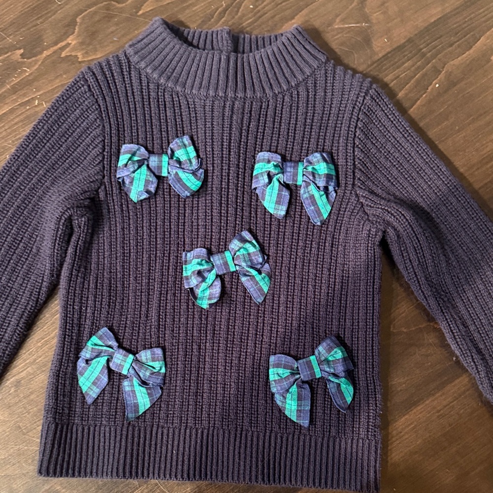 Janie and Jack Navy Ribbed Sweater